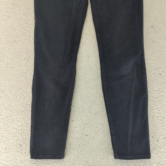 J.Crew 9-in High-rise Toothpick Skinny Jeans Black Corduroy Women's 27 Stretch - Picture 4 of 8